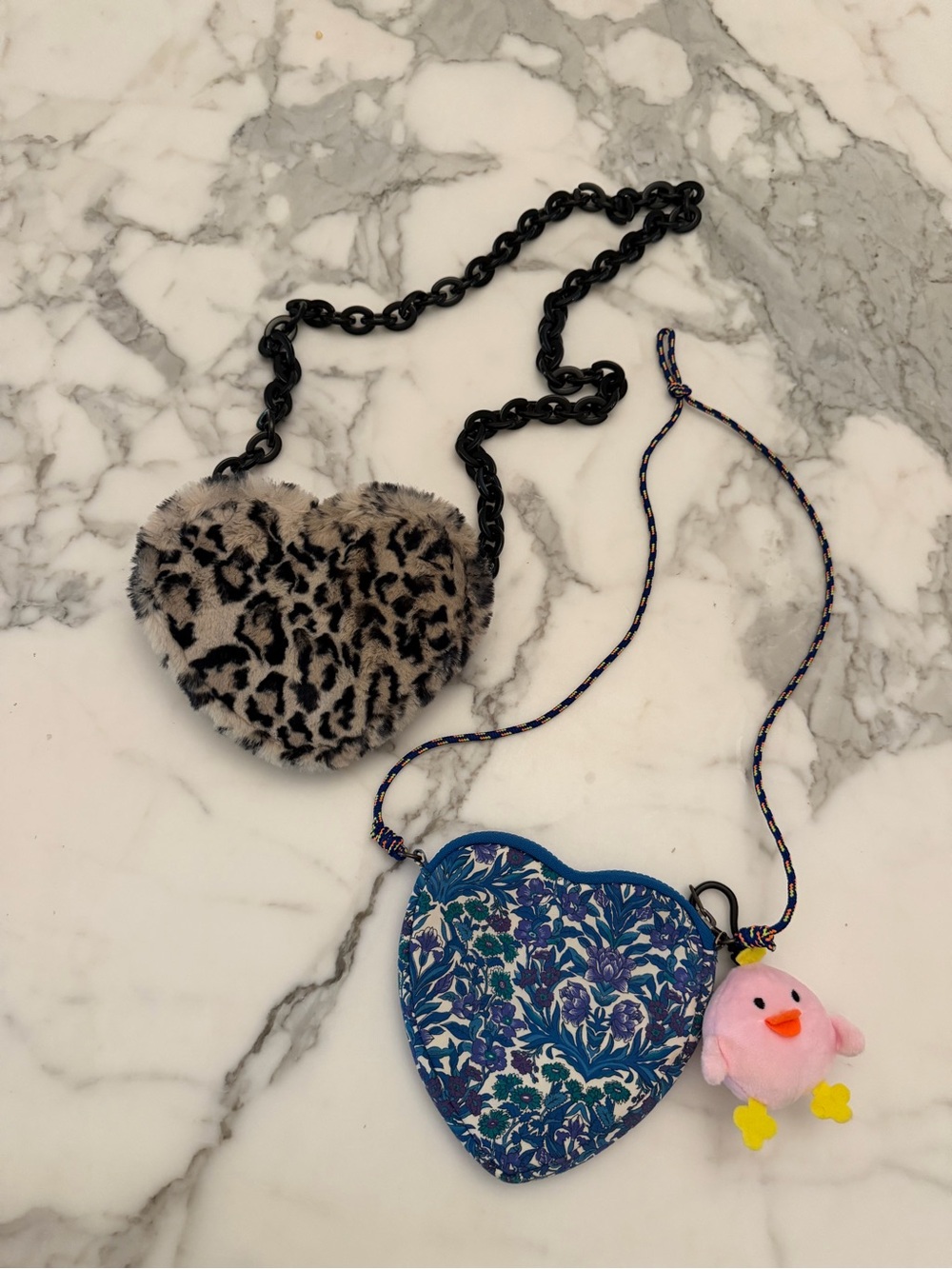 two purse bundle!!!
crewcuts floral and art class leopard faux fur!
